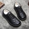Loafers Ladies Genuine Leather Large Size Spring New Lace-up White Shoes Women Fashion Casual Soft Sole Flat Shoes Women