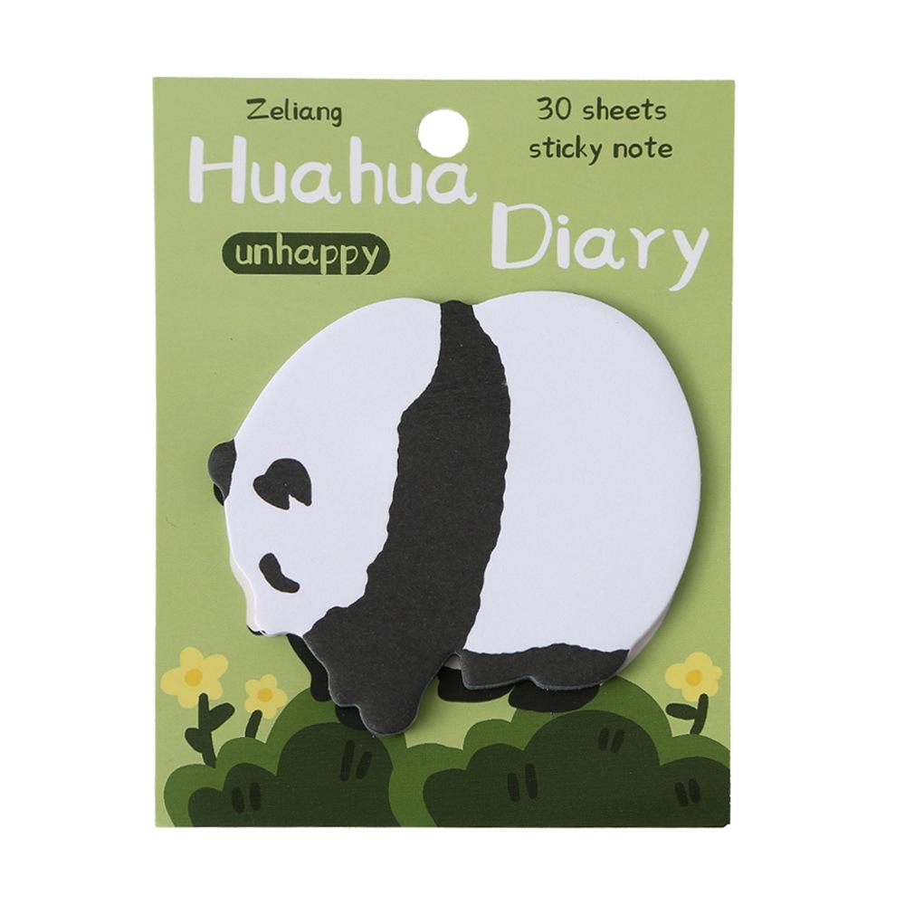 30sheets Huahua Diary Sticker, Sticker Cute Animal Notes, Panda Alien Shaped Can Be Pasted Sticky Tabs Office Accessories Gift