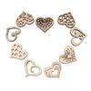 50PCS Love Heart Wood Pendant Wedding Wooden Ornament Birthday Party Decoration Valentine's Gifts Home Decor Crafts