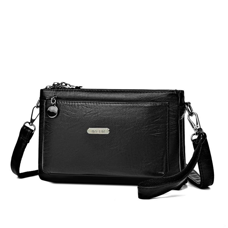 Mobile Phone Bag - Fashionable Single Shoulder Crossbody Bag Soft Leather Bag for Middle-aged Mothers - Women's Bag