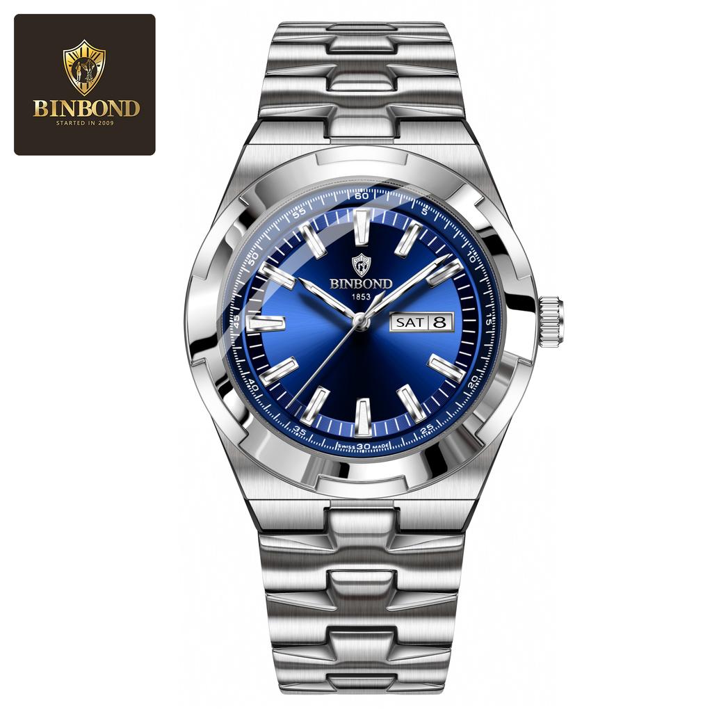 Man Wristwatch Quartz Men Business Watches Waterproof Luminous Date Week Stainless Steel Watch Male Reloj