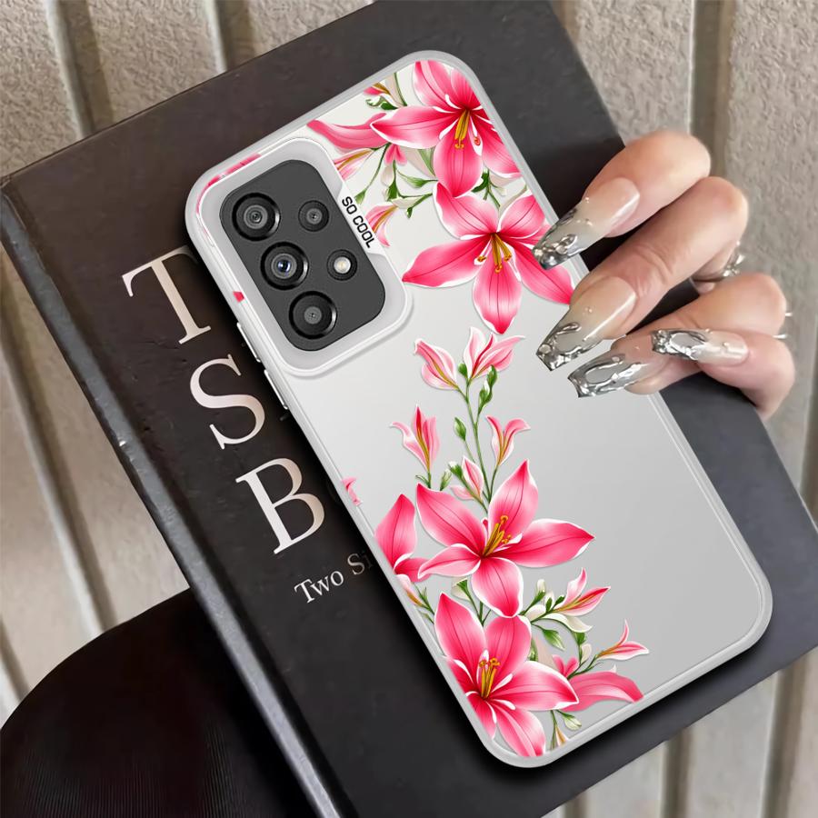 

Case for Samsung Galaxy A24 A25 A15 A16 A31 A21s A23 A13 A14 A12 A26 A35 A34 A17 A20s Phone Cover Cherry Flower Print Clear Cool Galaxy A31