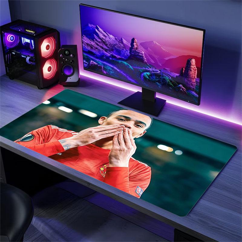 Mason Greenwood Mouse Pad, Large Gaming Desk Mat, Non-slip XXL Mousepad for Laptop & Tablet, Mini PC Playmat with Stitched Edges