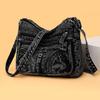 Vintage Denim Bag Multi-layer Crossbody Bag Women's Shoulder Bag