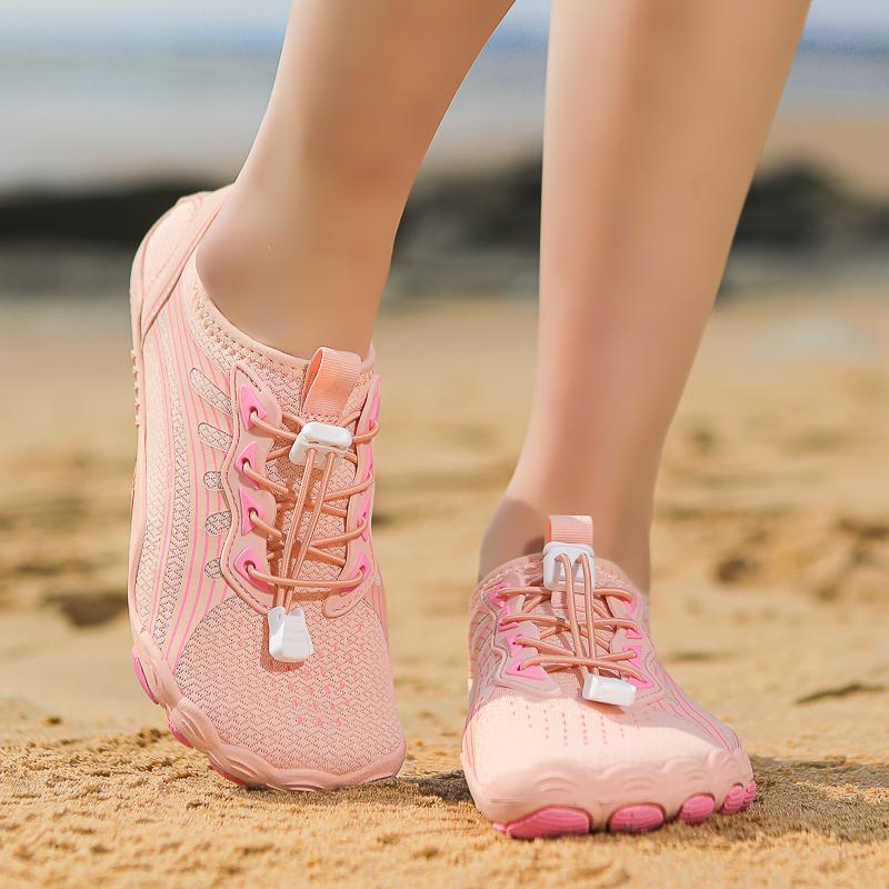 Schnelltrocknende Wasserschuhe für Damen Herren Leicht Atmungsaktive Aqua-Sneaker Rutschfeste Strand-Watschuhe zum Kajakfahren Surfen Tauchen