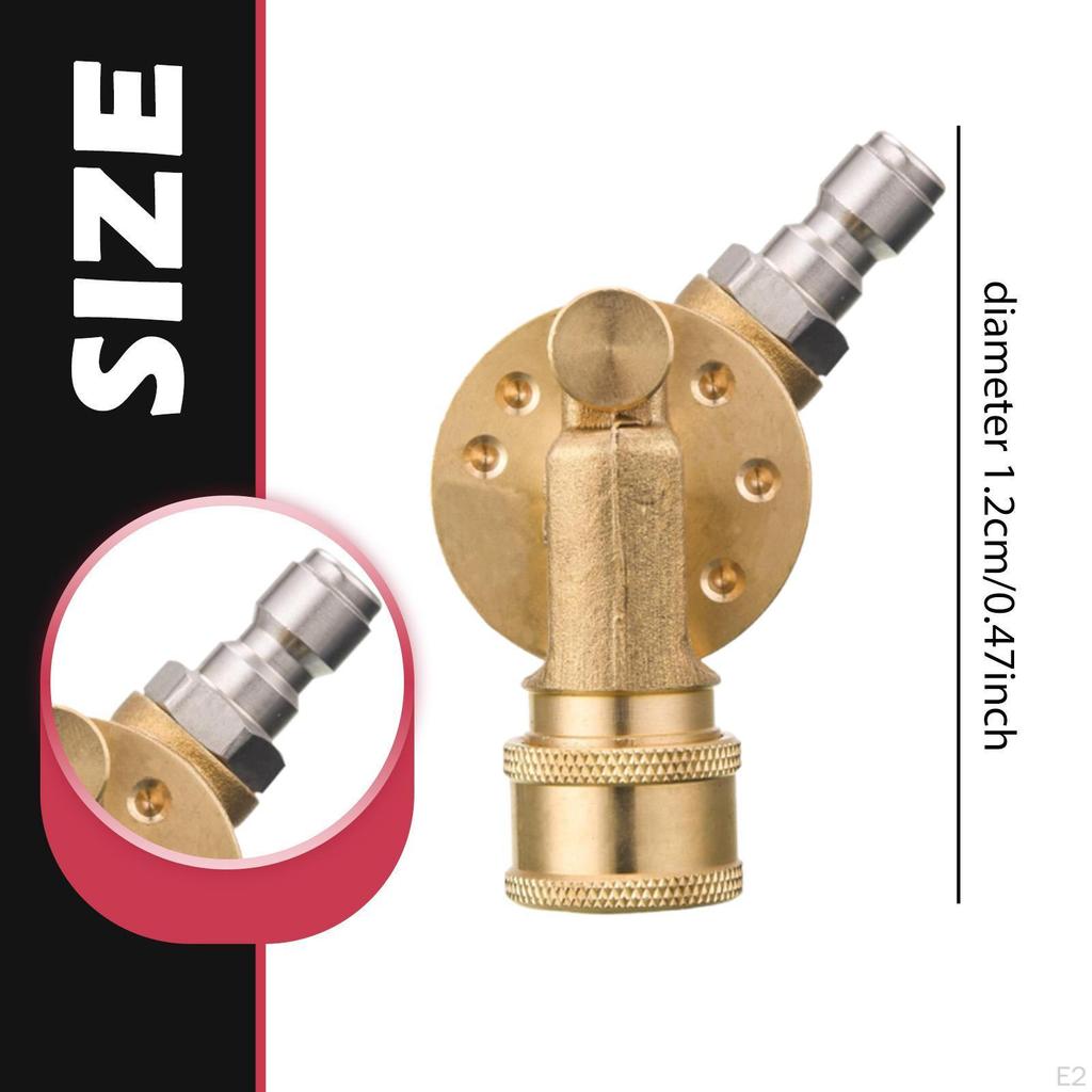 Pressure Washer Pivoting Coupler Rotation Angles Cleaning Tool Copper 12mm Quick Connect for