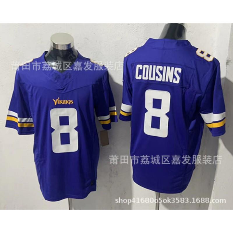 Minnesota Vikings NFL Football Jersey Thielen Jefferson 18 14 8 Adult Men Cotton Sports Uniform Fan Wear
