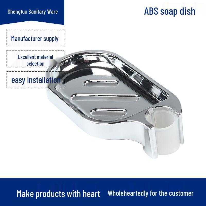 

Wall-Mounted Bathroom Soap Holder Dish with Drainage, Plastic Shower Soap Box Soap Box, 25 Holes, White Rubber Ring