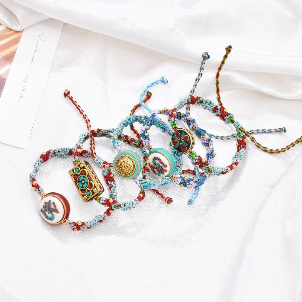 

Colorful Beads Weave Bracelets Hand Woven Braided Wrap Wristband Wrist Bracelets Style 6