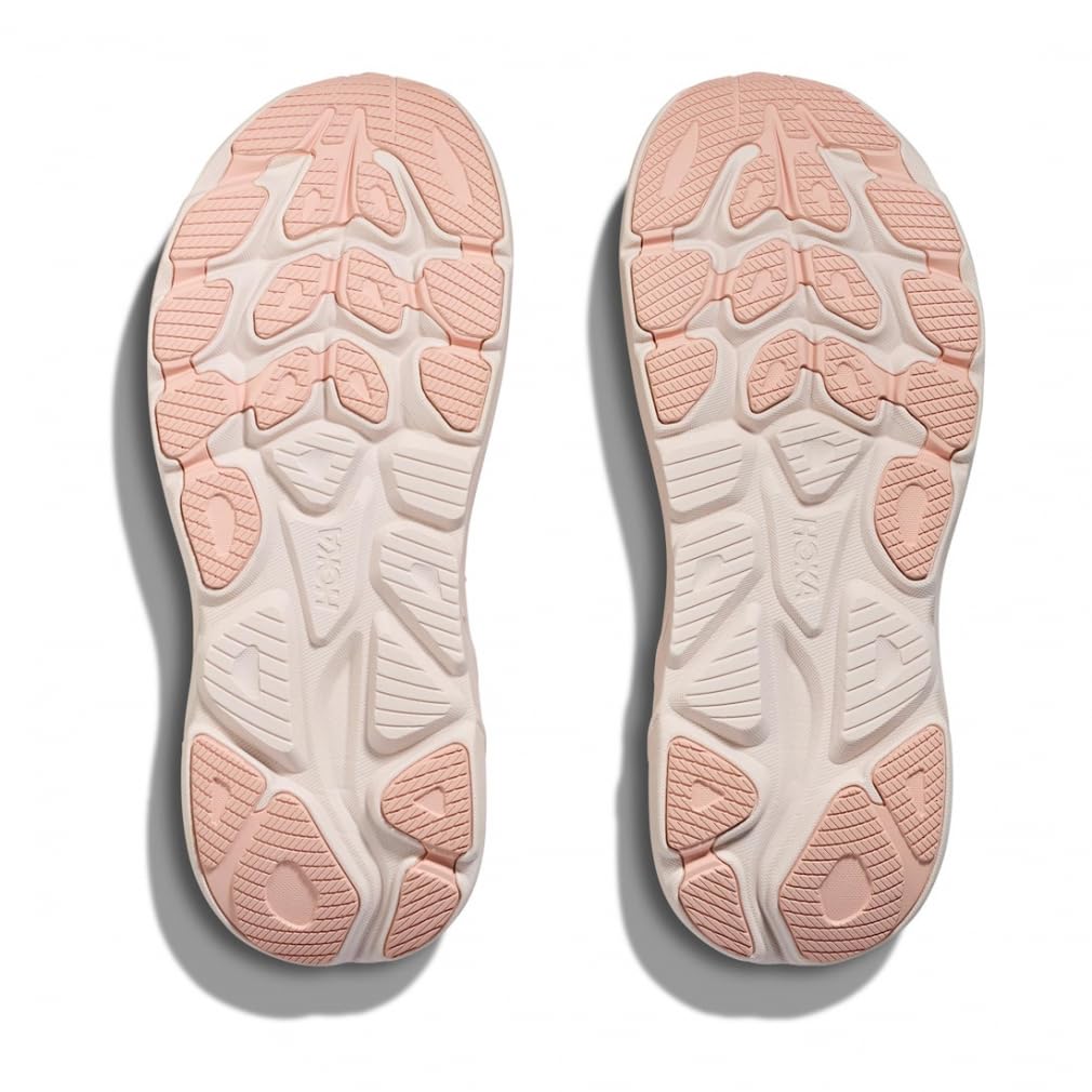 HOKA Clifton 10 Wide Running Size Salmon Pink X Greyish Pink Women's Shoes, 25.0,