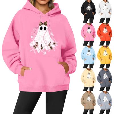 Dames Casual Mode Effen Kleur Rugby Print Lange Mouw Hoodie Sweatshirt Top