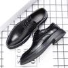 2025 Spring and Autumn New Men's Leather Business Dress Leather Shoes Men's British Business Pointe Height Increasing Leather Shoes Single 1908