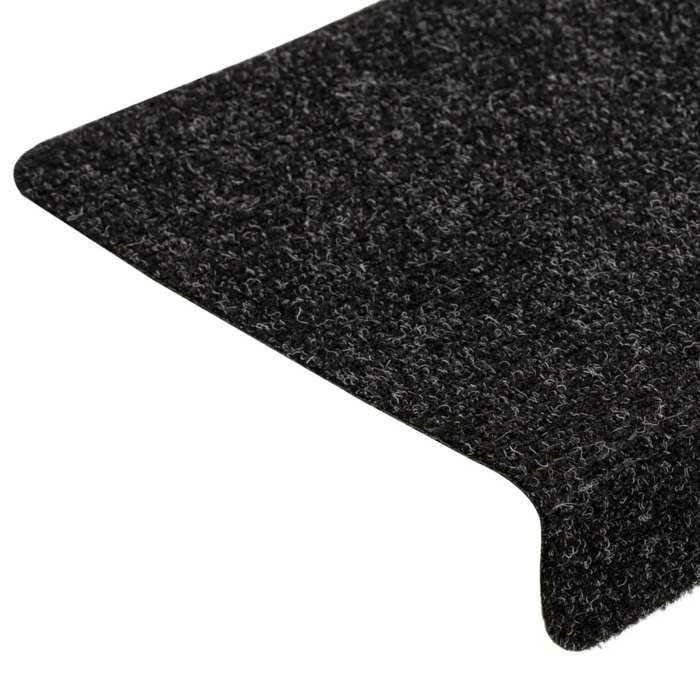 VidaXL Self-adhesive Stair Treads 15 Pieces 65 X 21 X 4 Cm Black Rectangular Edge 134563