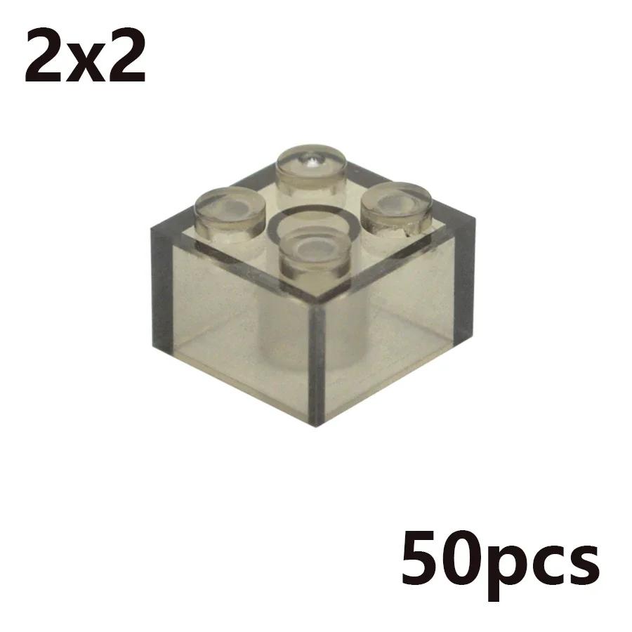 MOC Transparent Thick Building Blocks Figures 1x1 1x2 2x2 2x4 Dots Clear Brick Compatible Brand Educational Creative Toy for Kid