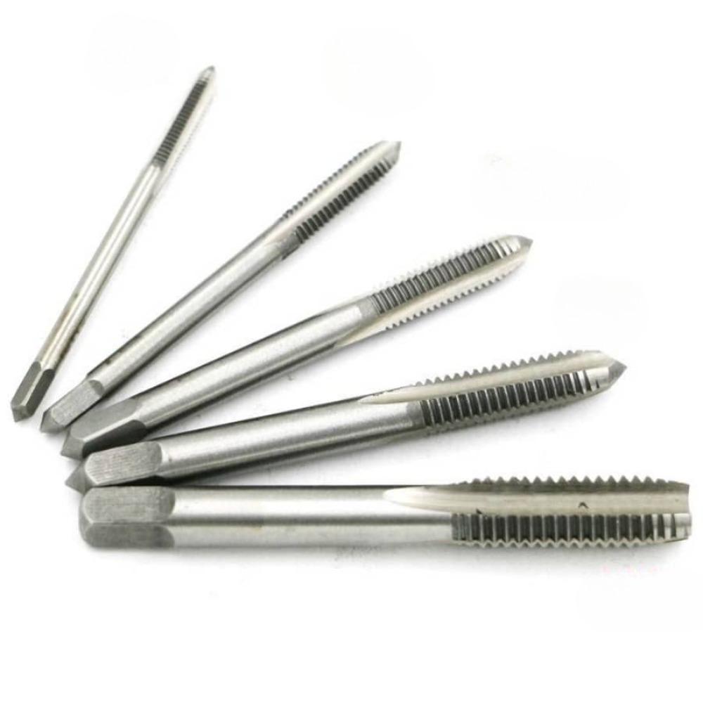5PCS/Set M3 M4 M5 M6 M8 Machine Spiral Point Straight Fluted Screw Thread Metric Plug Hand Tap Drill