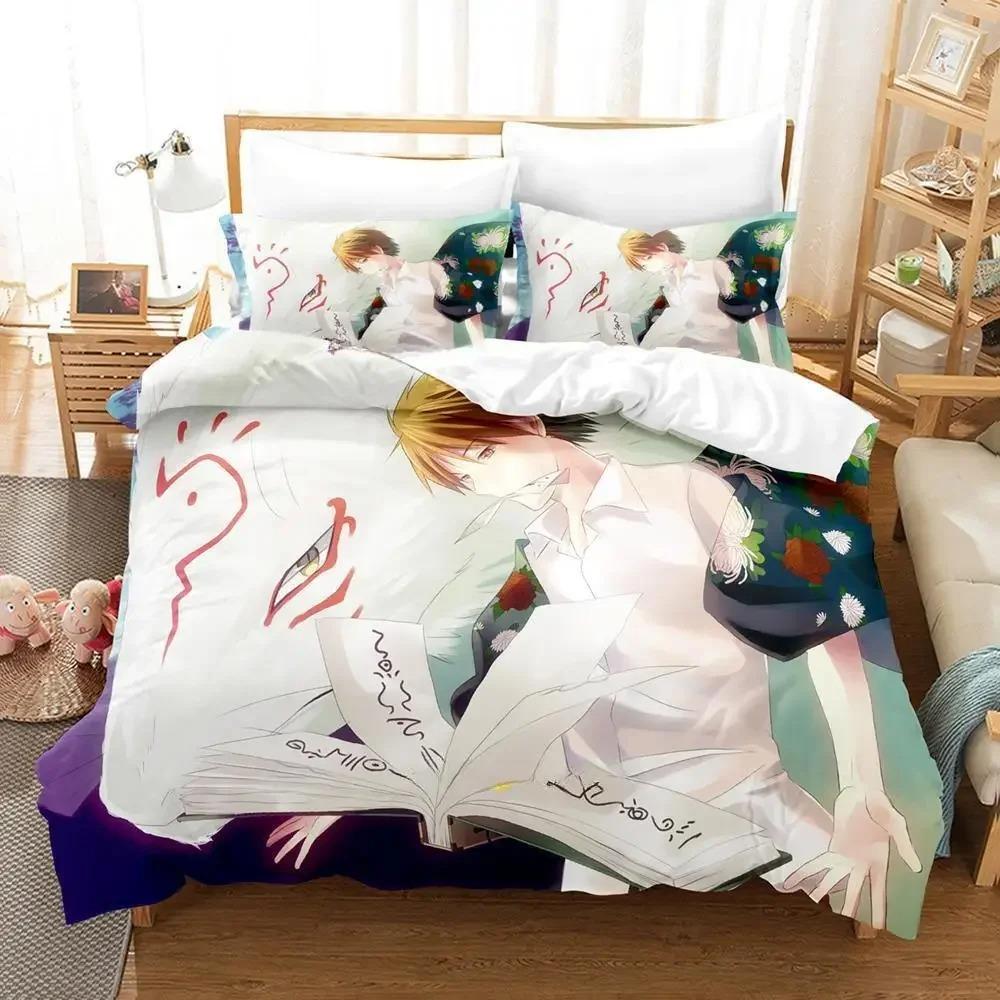 New Natsume's Book of Friends Bedding Set Single Twin Full Queen King Size Bed Set Adult Kid Bedroom Duvet Cover Sets Anime Bed