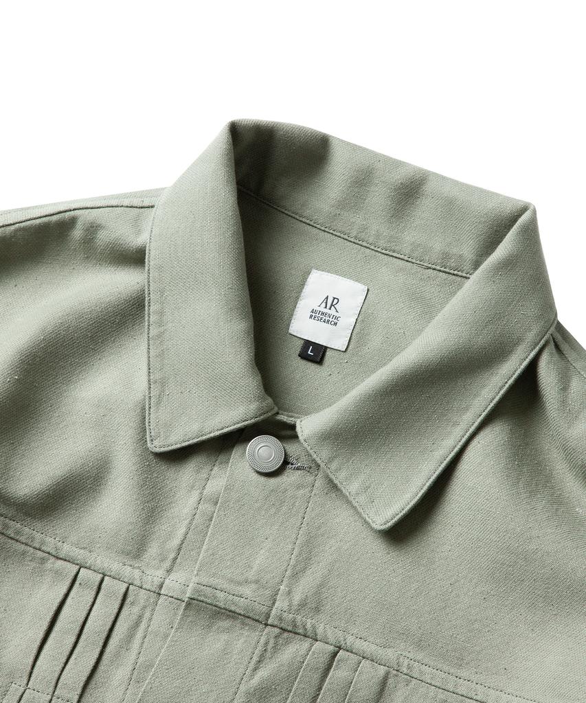 Dgre Silk Neb Blouse Jacket Sage Green
