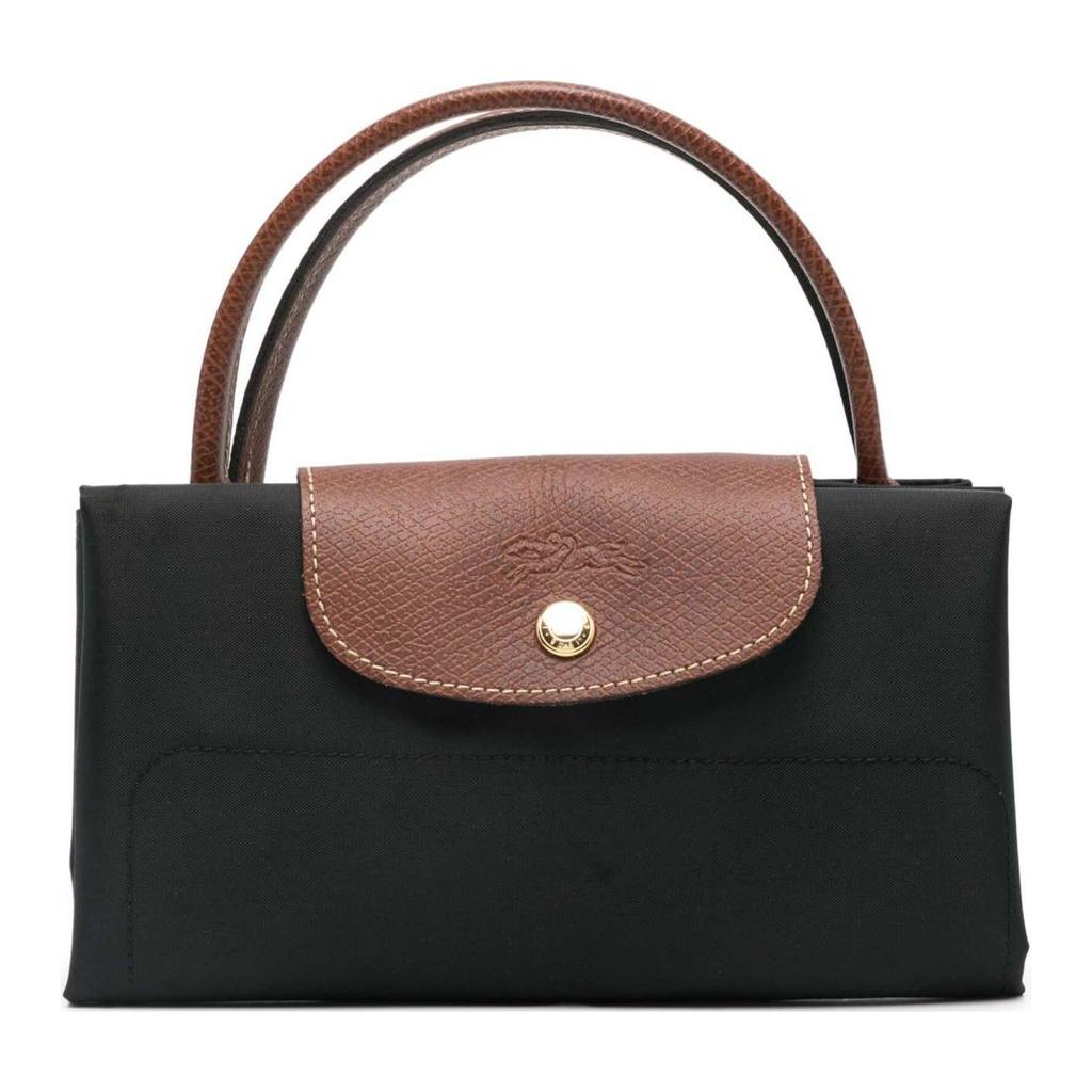 Longchamp Le Pliage Medium Handbag With Gold Accents And Snap Closure Women Handbags Black 10168089001