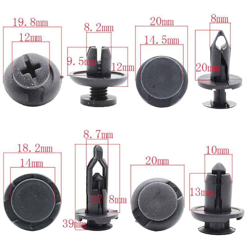 40pcs Universal Car Body Fastener Kit Push Retainer Rivet Clip Assortment For Hyundai Kia Nissan Renault Trim Bumper Repair