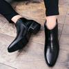 Stivaletti Classici in Pelle Nera per Uomo Donna Stile Britannico Punta Acuta Chelsea da Uomo Scarpe Eleganti Comode High Top