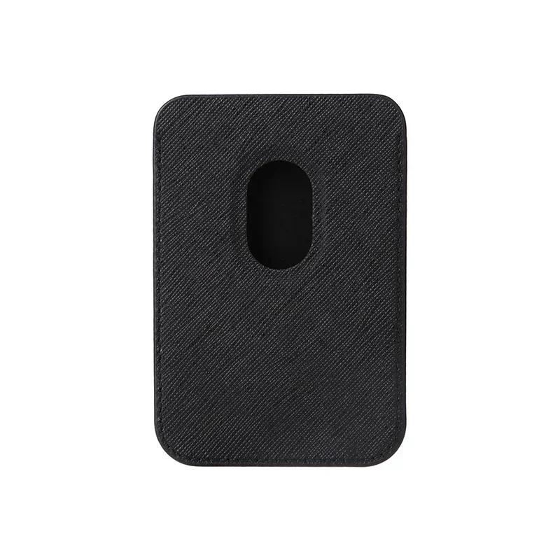 High End Busine Sle Leather Card For iPhone 17 Pro Max 16 15 14 Strong Magnetic Magsafe Wallet Carbon Fiber Card Bag Pocket Slot