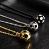 316L Edelstahl 3D Fußball Anhänger Halskette für Männer Boxkette Sport Fußball Charm Hals Schmuck Unisex Fan Geschenk