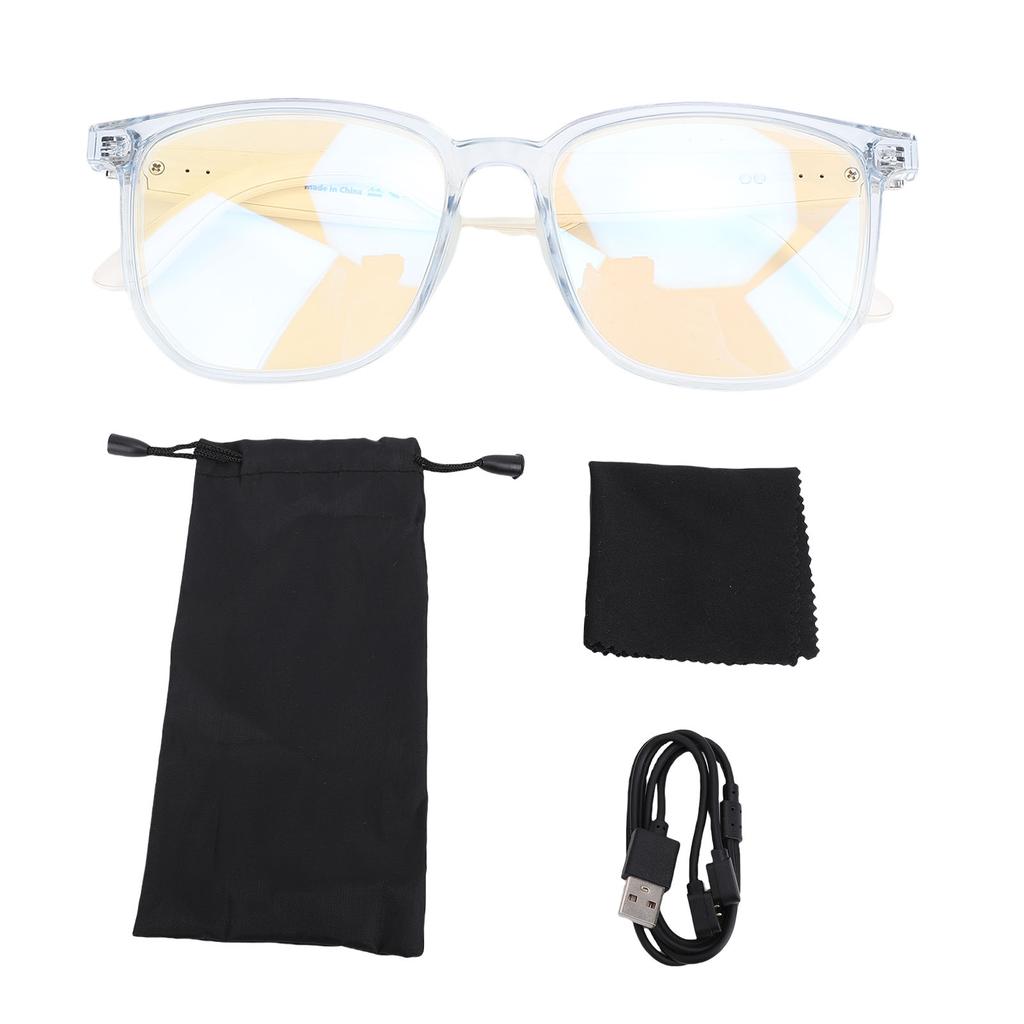 Smart Glasses Blue Light Filtering Lenses Bluetooth 5.4 Sound Glasses with Touch Control AI Voice Helper Photo Taking