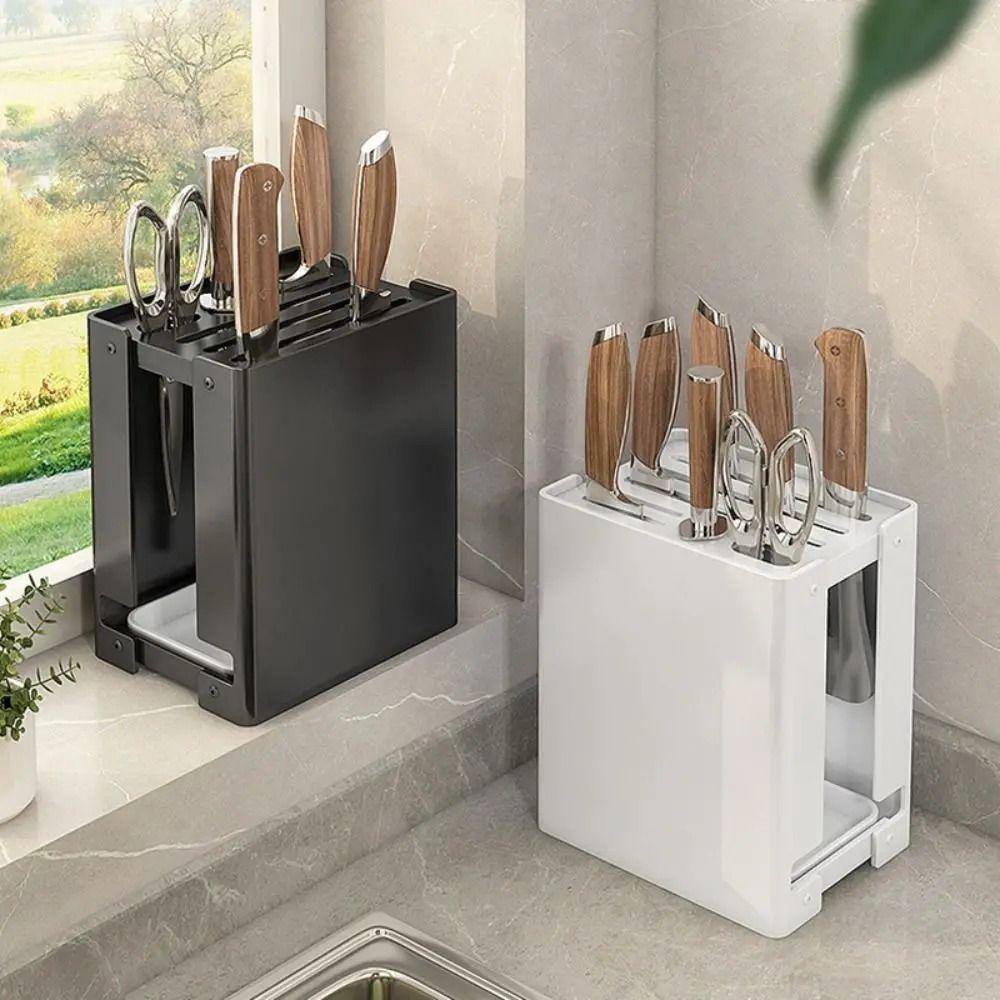 Drain Tray Kitchen Storage Rack Stainless Steel Tool Storage Rack  Countertop Placement