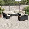 VidaXL Garden Lounge Set with Cushions 12 Pcs, Patio Sofas, Patio Furniture Set, Outdoor Furniture, Black 3226441