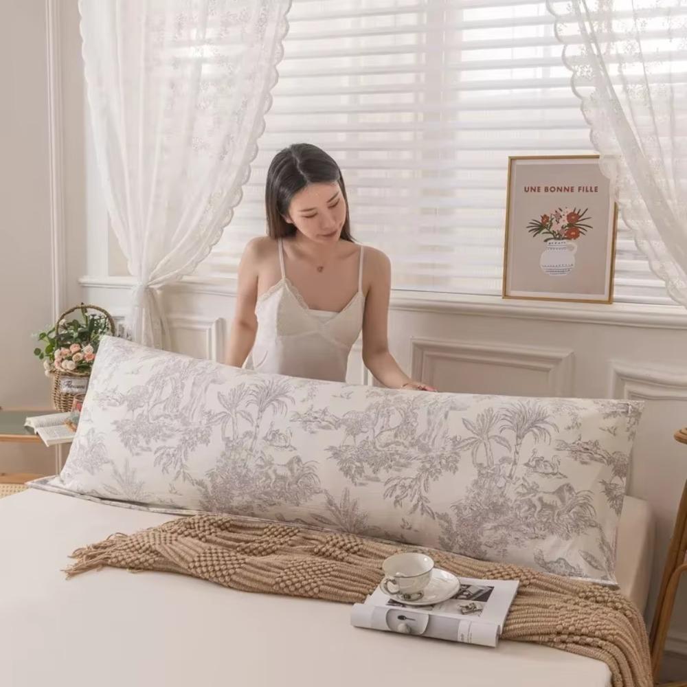 Skin-friendly Flower Couple Pillowcase Rectangular Pillowslip Household Pillow Cover Bedroom