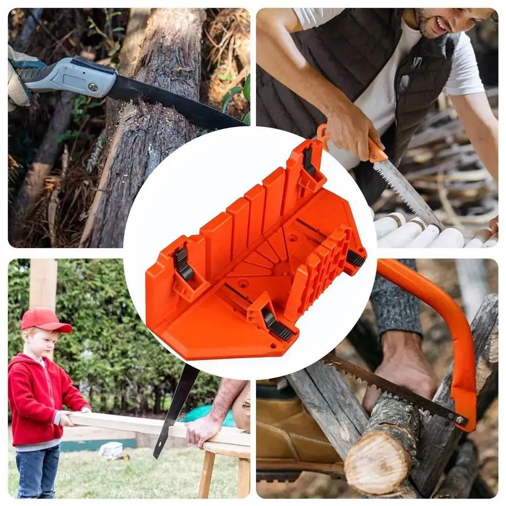 12/14 inch Saw Clamping Box Hand Clamping Diagonal Saw Cabinet Portable Miter Saw Box  Woodworking