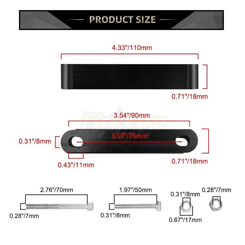 Motorcycle 19" Front Fender Spacer Brackets For Harley Touring Electra Glide FLHT Road Glide FLTR Road King FLHR 1997-2013