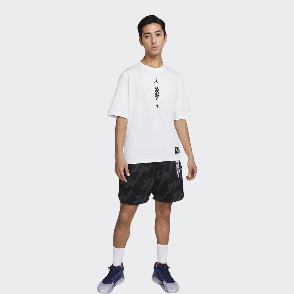 Jordan X Zion X Naruto T-Shirt (Asia Sizing) White Unisex Streetwear DQ6830-100