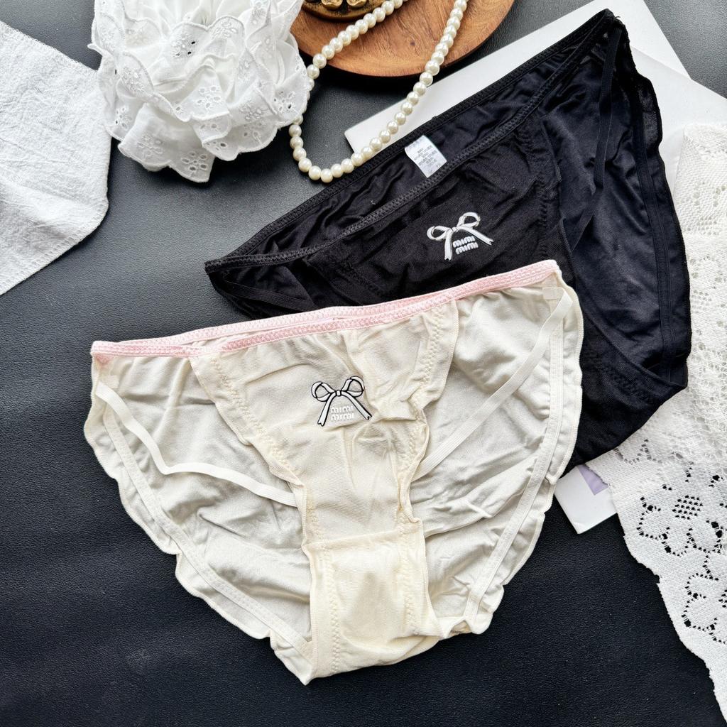 Ladies Summer Sexy Cute High Split Satin Ice Silk Triangle Panties