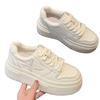 Herbst neue erhöhte Plattform weiße Schuhe Damen vielseitige lässige Sport Retro Board Schuhe