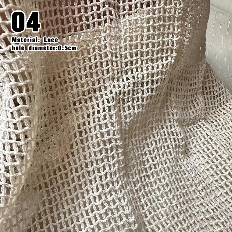 50*150cm Creative Cotton Mesh Fabric Hollow Texture Perspective Lace Clothing Designer Fabric For Sewing Apparel Costume