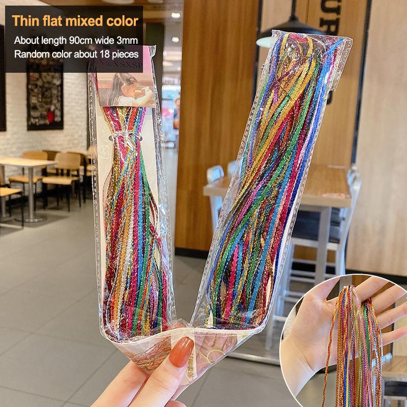 90Cm Mix Colorful 16-30Pcs Hair Braids Rope Strands For African Braids Girls Diy Ponytail Braids Women Styling Hair Accessories