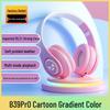 B39 Gradient Color Over-Ear Luminous Bluetooth Gaming Headset with Heavy Bass.