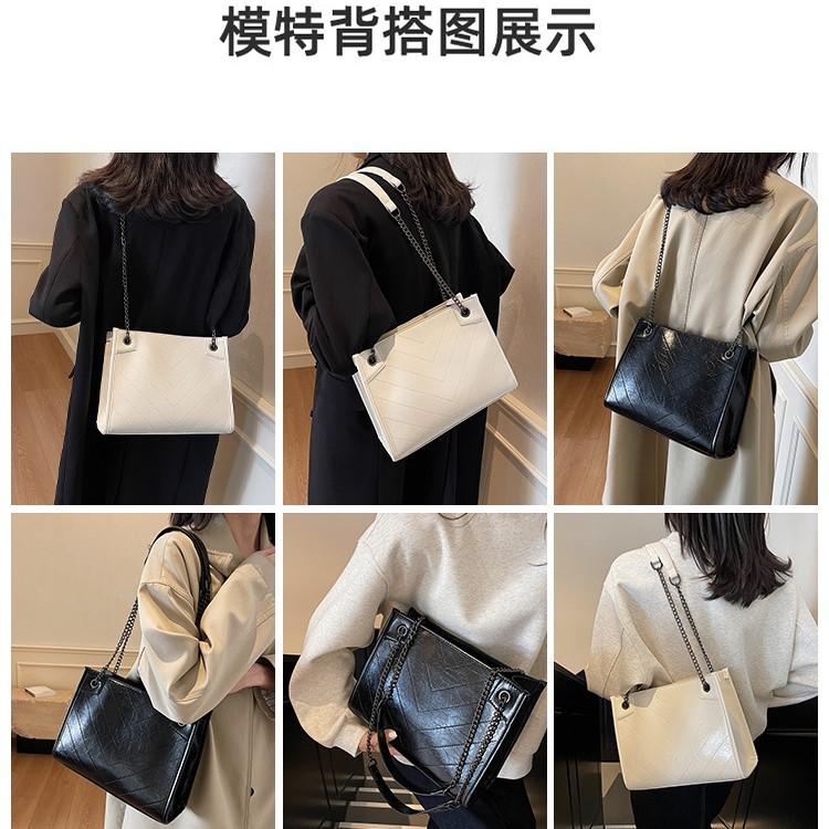 Large Capacity Fashion Commuter College Student Class Bag Women's New Texture Niche Shoulder Tote Bag