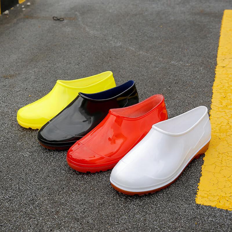Xihe Black Acid-Alkali Resistant Shallow Rain Shoes