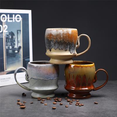 Middle Eastern Style Large-Capacity Ceramic Cup Large Supply Kiln-Changed Water Cup Retro Coffee Cup