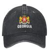 Georgia Gerb Sakartvelo Denim Baseball Cap Georgian Flag Kpop Rock Trucker Hat Unisex Women Yk Retro Sun Visors Baseball Caps