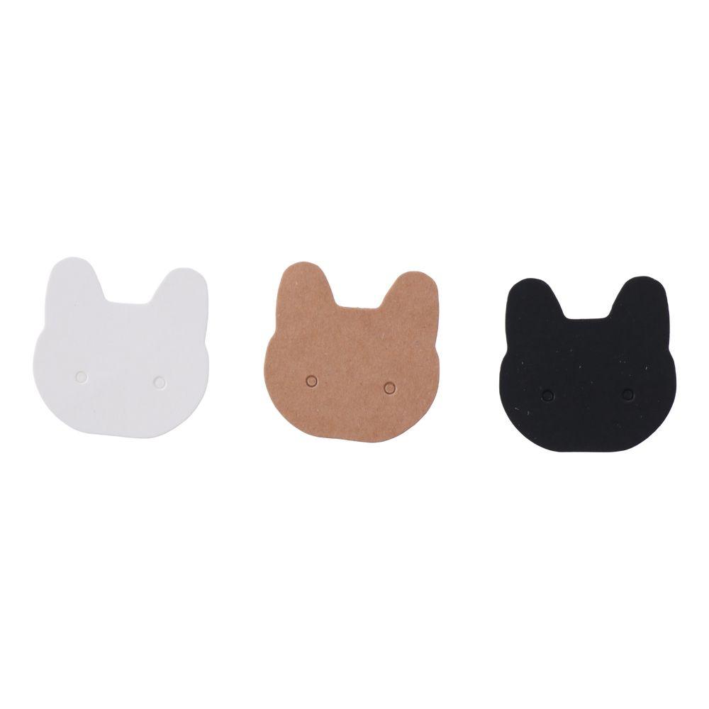 

3 Color Earring Display Cards Cat Shaped Earring Holder Cards DIY Cards