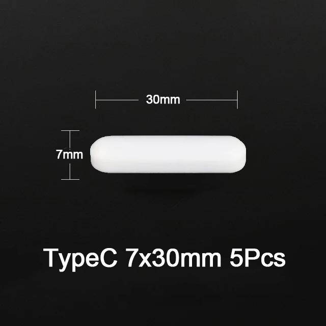 5Pcs Laboratory Magnetic Bar Cylindrical Magnetic Stirrer Rod Stirrer- Mixer Stir Bars Magnetic Stirrer School Laboratory