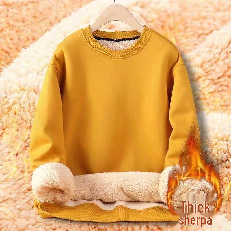 

2024 Men s Lambswool Crew Neck Warm Sweatshirt: Autumn/Winter Collection 3XL