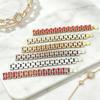 17mm Luxury Iced Out Baguette Cut CZ Charm Bracelet Gold Silver Plated Hip Hop Watch Band Bangle Women's Gift Jewelry