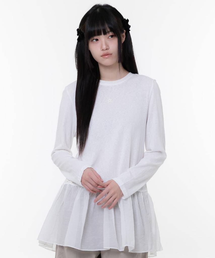 Naien Long Sleeves With Frill Button Details