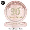 30th Birthday Decorations For Her Rose Gold Plates Napkins CupsTablecloths Hello30 Balloons 30th Birthday Party Favors For Women