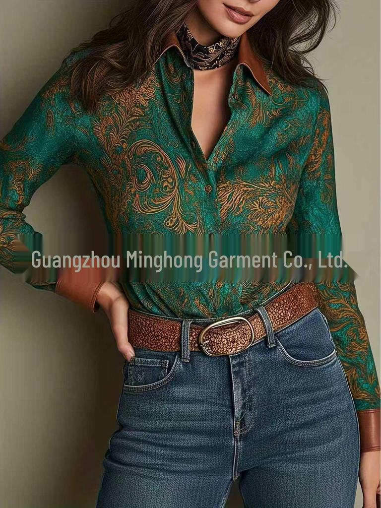 2025 Trendy Patchwork Women's Shirt