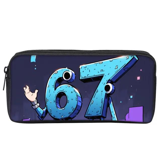 Astuccio Colorato con Stampa Numero 67 Cartone Animato 3D Materiale Scolastico Ragazzo/Ragazze Miglior Regalo Bambini